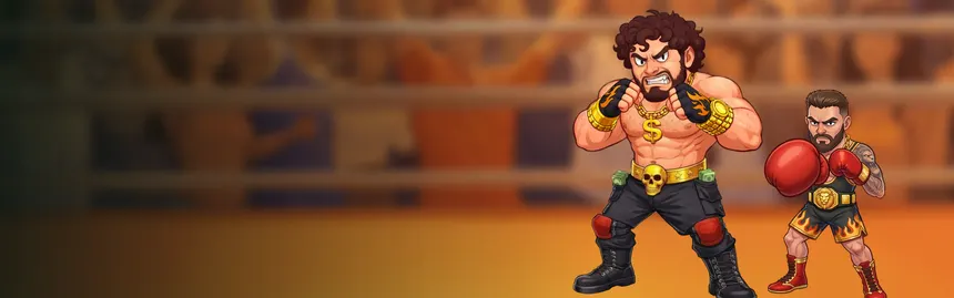 Two KO Million fighters in the arena: Hard and Easy difficulty